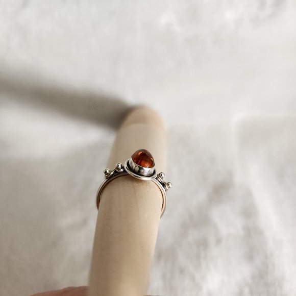 Sterling Silver and Amber Ring. Size 6. Lightly used. - Picture 5 of 8